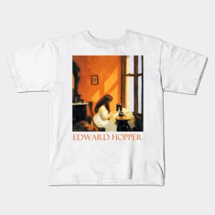 Girl at a Sewing Machine by Edward Hopper Kids T-Shirt